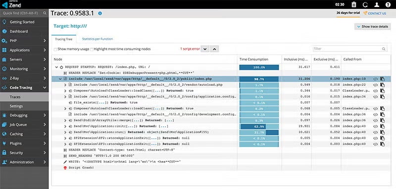 code tracing