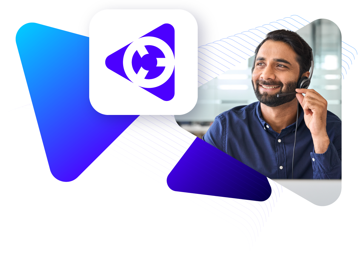 OpenLogic logo with support person speaking on headset.