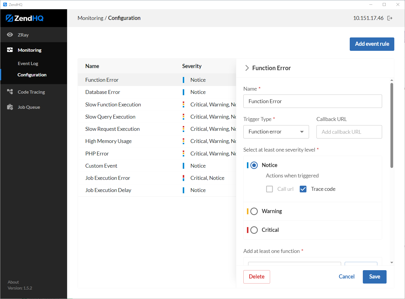 screenshot showing monitoring in zendhq for ibm i.jpg